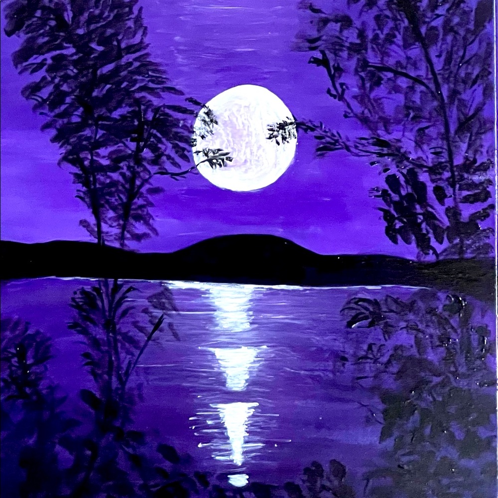 Beautiful moonlight painting